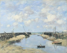 londongallery/eugene boudin - the entrance to trouville harbour